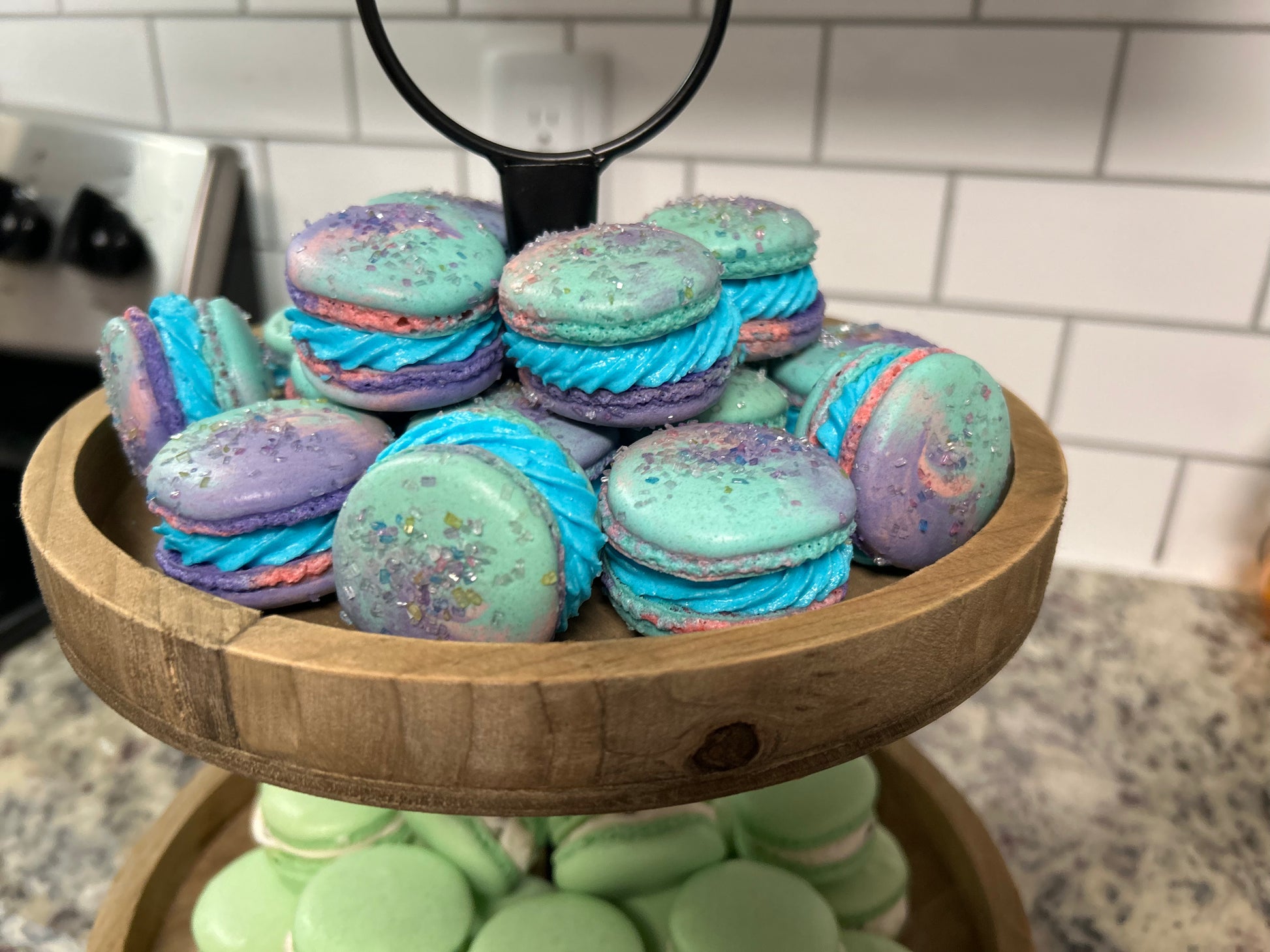 Blue Raspberry Macarons