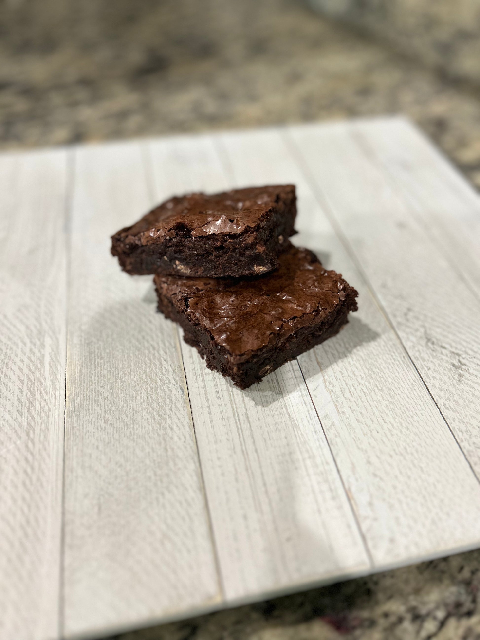 Fudgy handmade brownie with rich chocolate flavor. Small batch, no preservatives, individually wrapped – perfect for gifts or cravings!