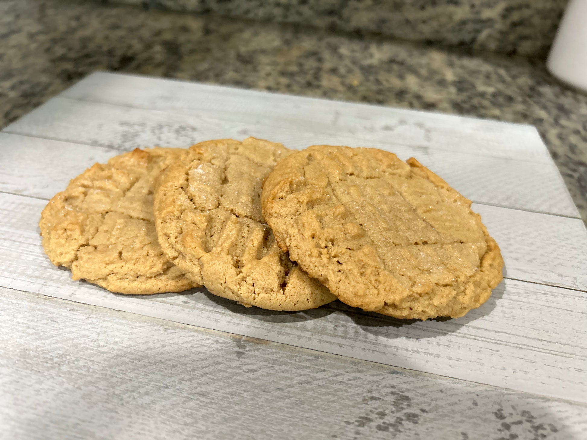 Soft, chewy peanut butter cookies made fresh to order. Classic flavor with a homemade twist. Custom orders welcome!